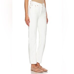 Levi's White Straight-Leg Denim Pants